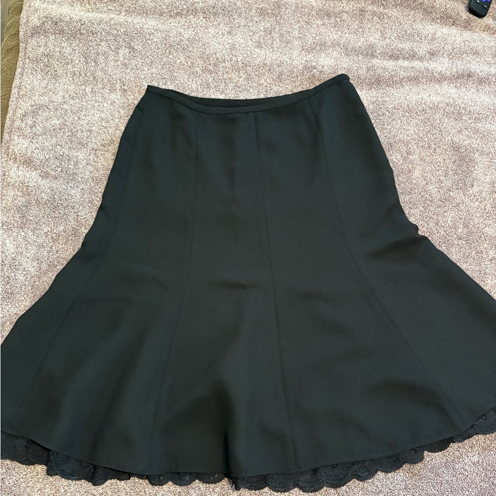 dressbarn Elegant Black A-Line Skirt